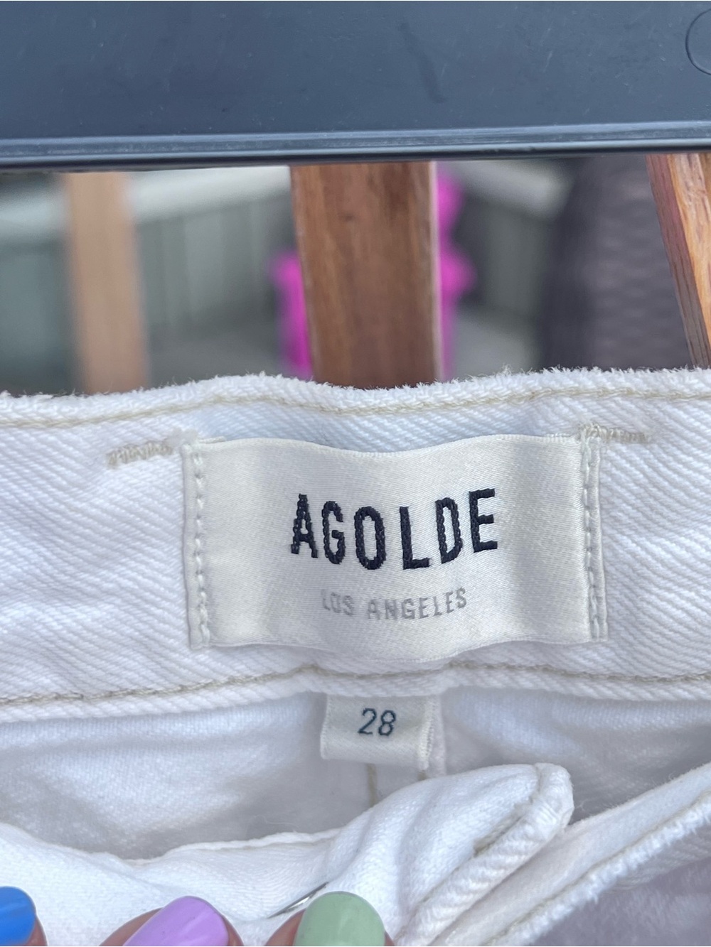 NWT AGOLDE Balloon Jean Ultra High Rise Curved Taper 28 Porcelain - Picture 5 of 8